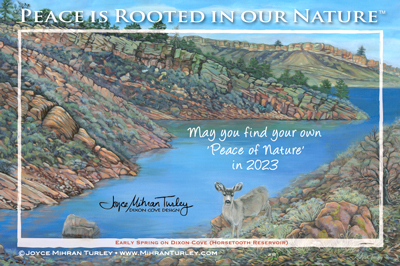 painting of Dixon Cove at Horsetooth Reservoir